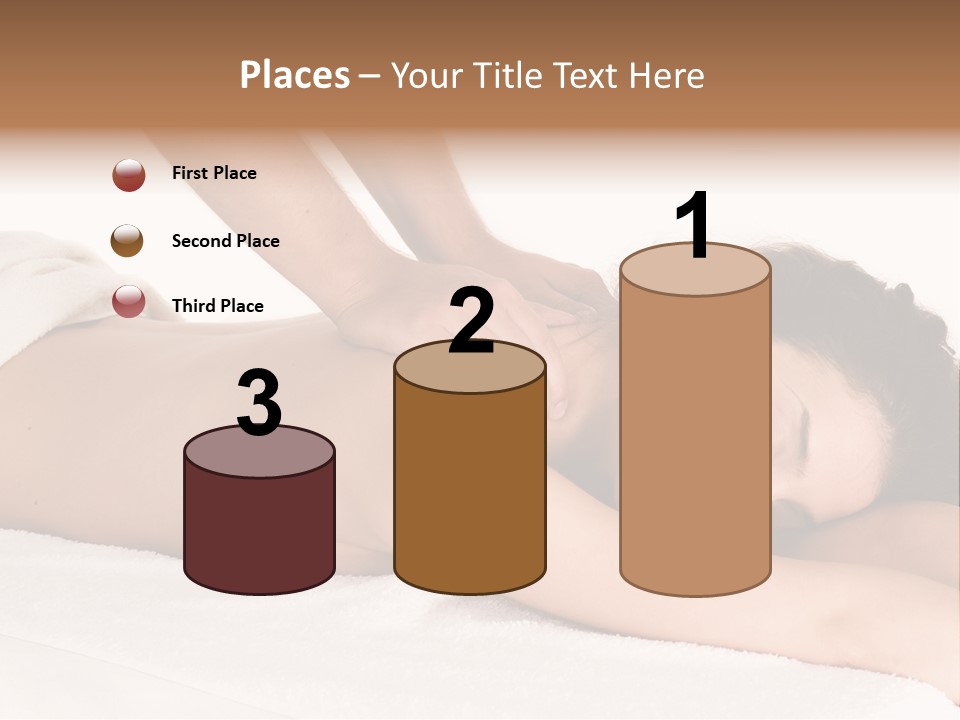 Beautiful Brunette Enjoying In Massage PowerPoint Template