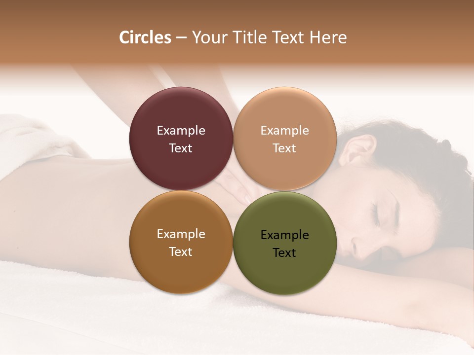 Beautiful Brunette Enjoying In Massage PowerPoint Template