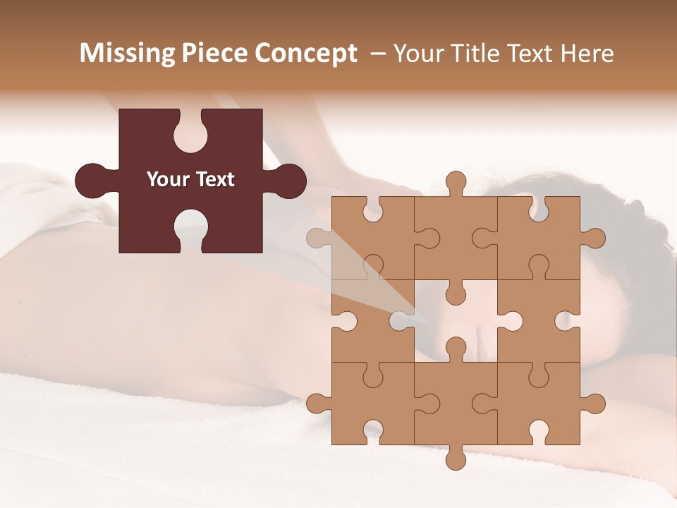 Beautiful Brunette Enjoying In Massage PowerPoint Template