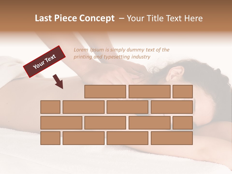 Beautiful Brunette Enjoying In Massage PowerPoint Template