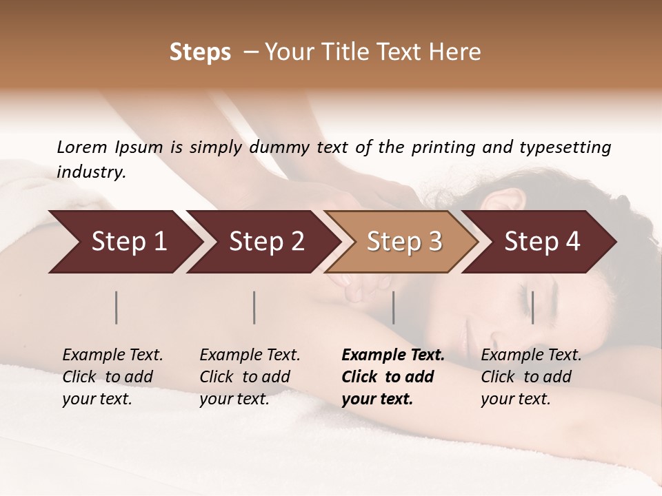 Beautiful Brunette Enjoying In Massage PowerPoint Template