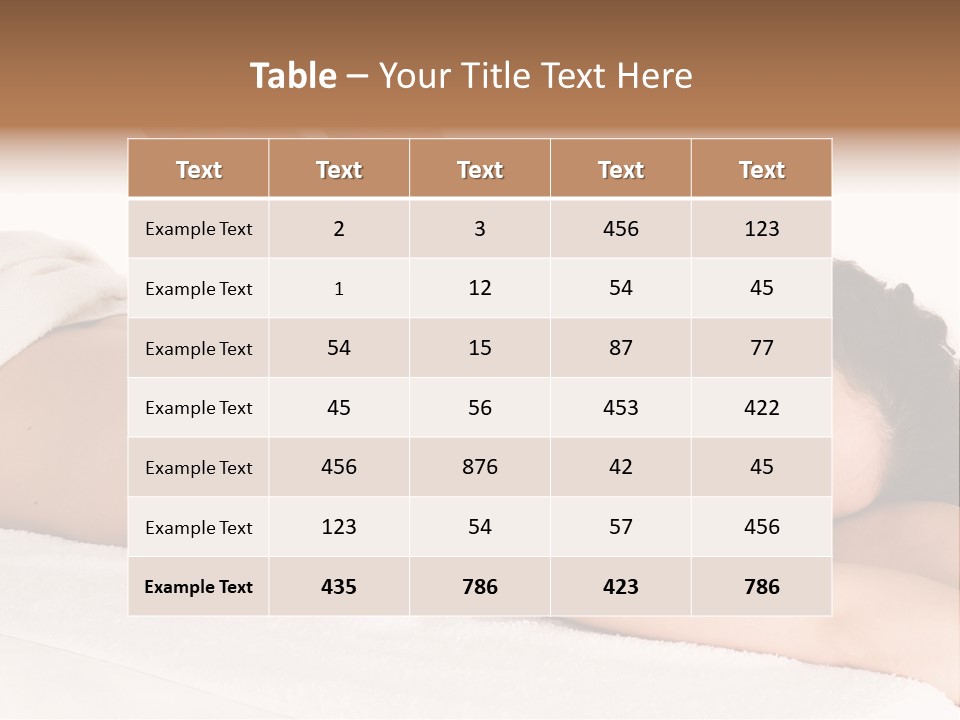 Beautiful Brunette Enjoying In Massage PowerPoint Template