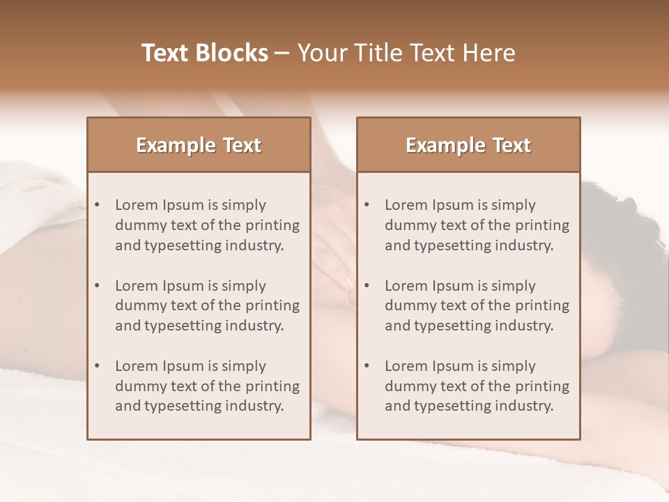 Beautiful Brunette Enjoying In Massage PowerPoint Template