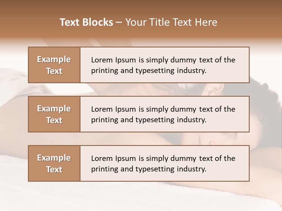 Beautiful Brunette Enjoying In Massage PowerPoint Template