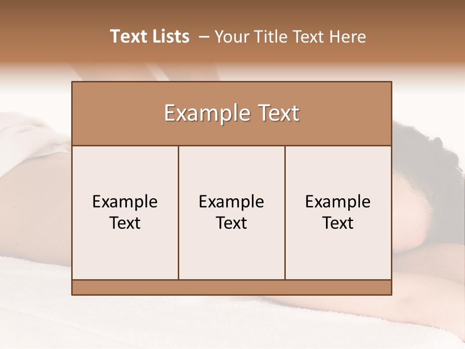 Beautiful Brunette Enjoying In Massage PowerPoint Template