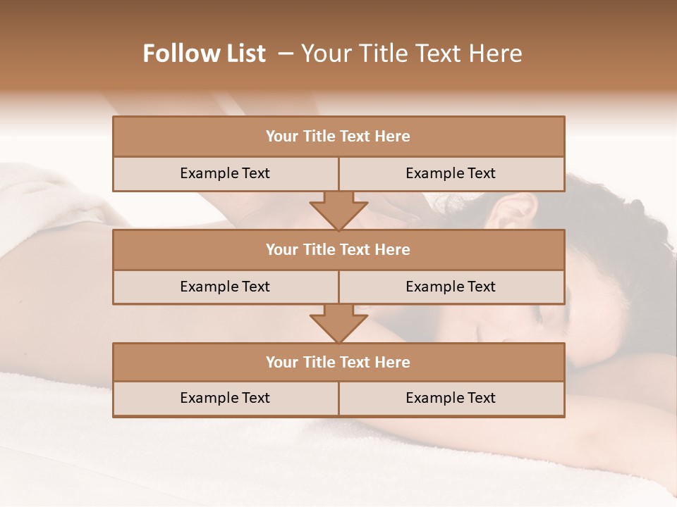 Beautiful Brunette Enjoying In Massage PowerPoint Template