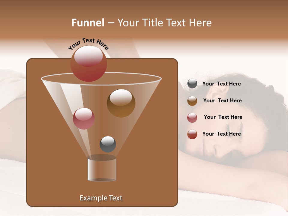 Beautiful Brunette Enjoying In Massage PowerPoint Template