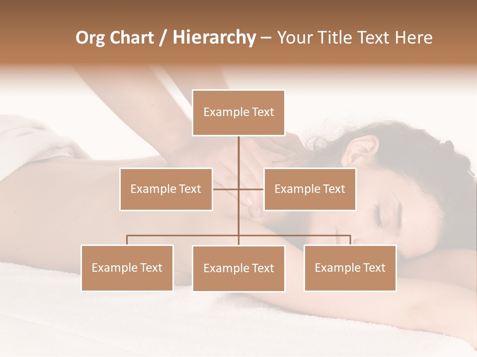 Beautiful Brunette Enjoying In Massage PowerPoint Template