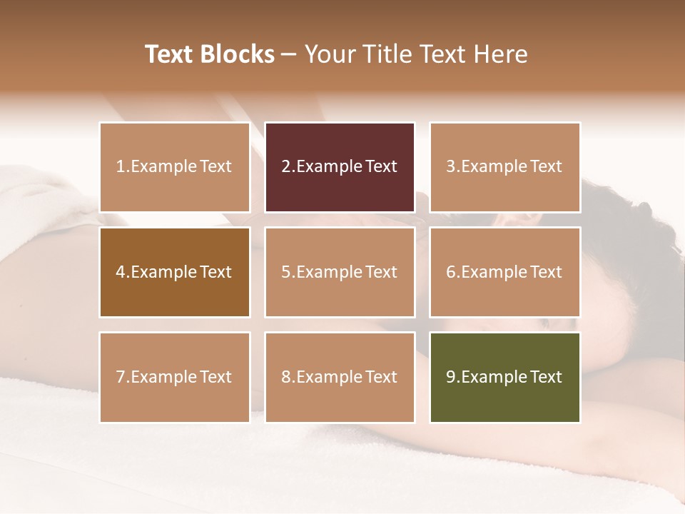 Beautiful Brunette Enjoying In Massage PowerPoint Template