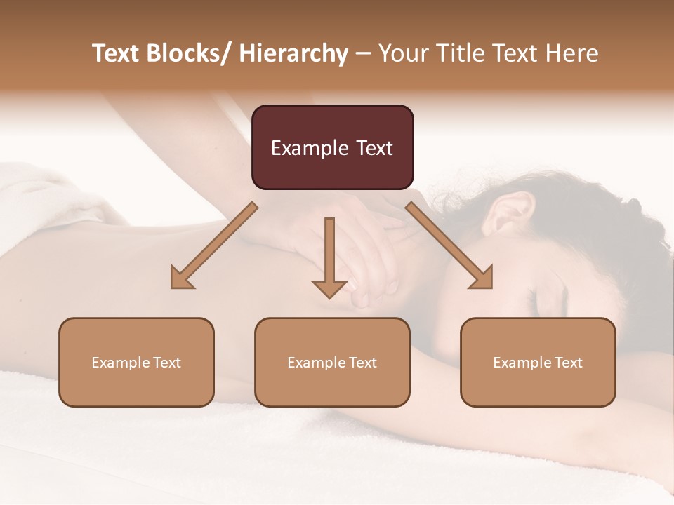 Beautiful Brunette Enjoying In Massage PowerPoint Template