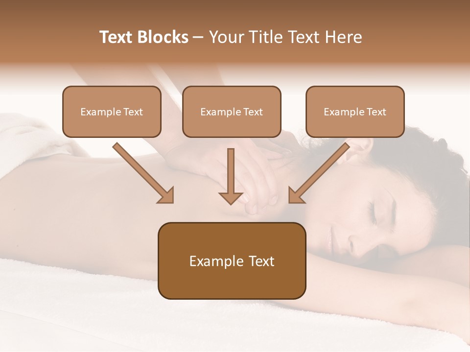 Beautiful Brunette Enjoying In Massage PowerPoint Template