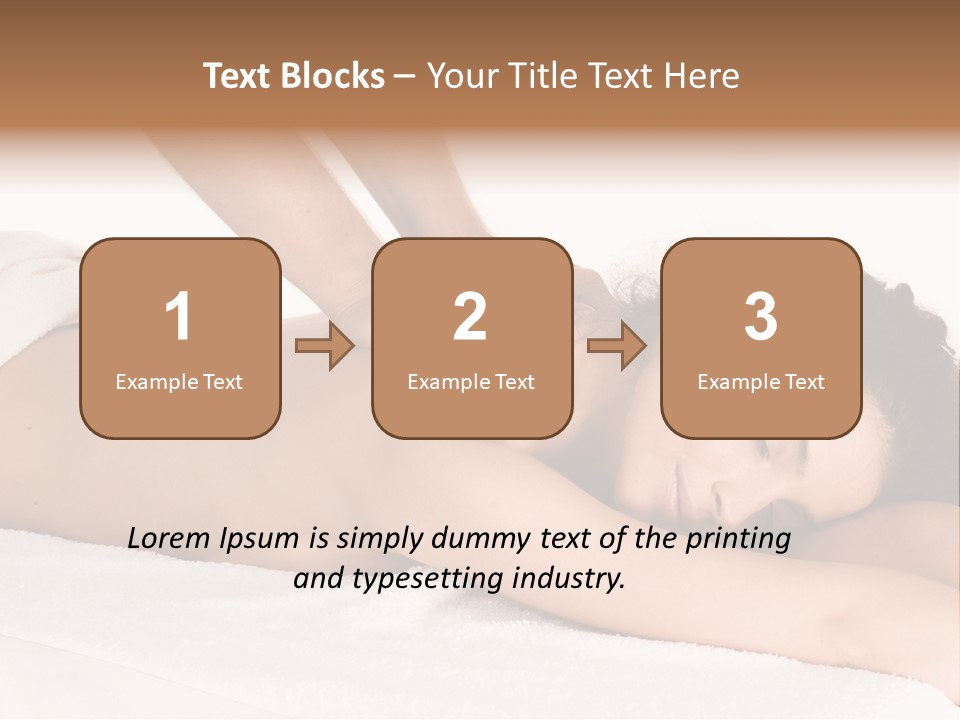 Beautiful Brunette Enjoying In Massage PowerPoint Template