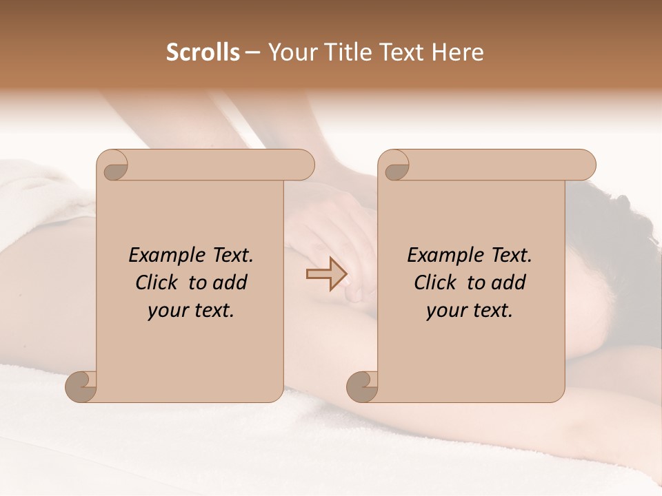 Beautiful Brunette Enjoying In Massage PowerPoint Template