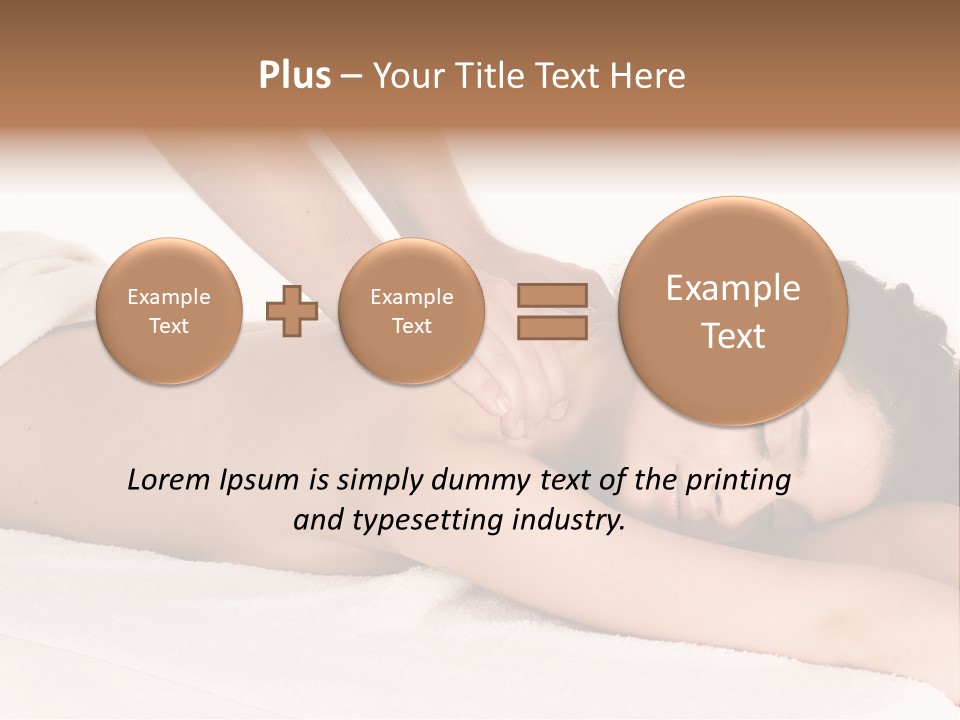 Beautiful Brunette Enjoying In Massage PowerPoint Template