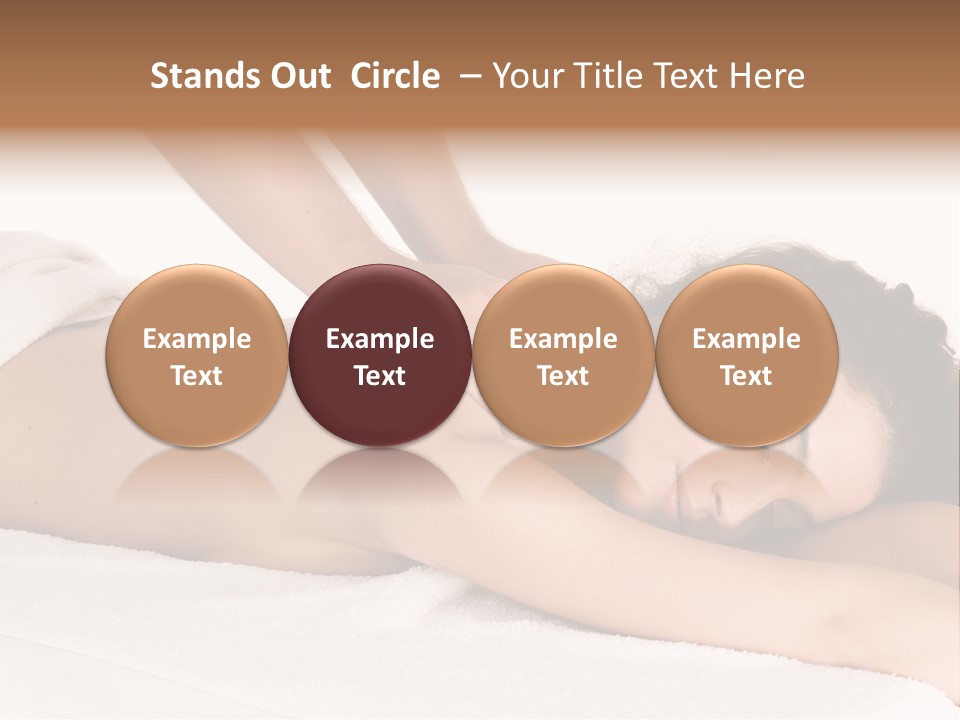 Beautiful Brunette Enjoying In Massage PowerPoint Template