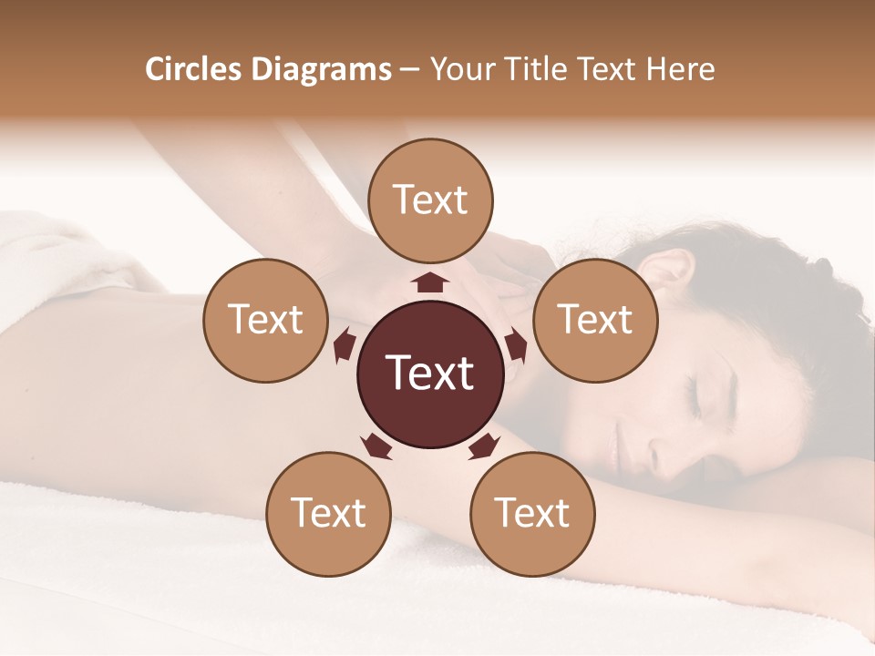 Beautiful Brunette Enjoying In Massage PowerPoint Template