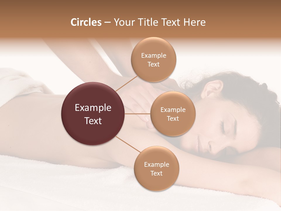 Beautiful Brunette Enjoying In Massage PowerPoint Template