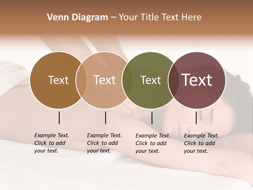 Beautiful Brunette Enjoying In Massage PowerPoint Template