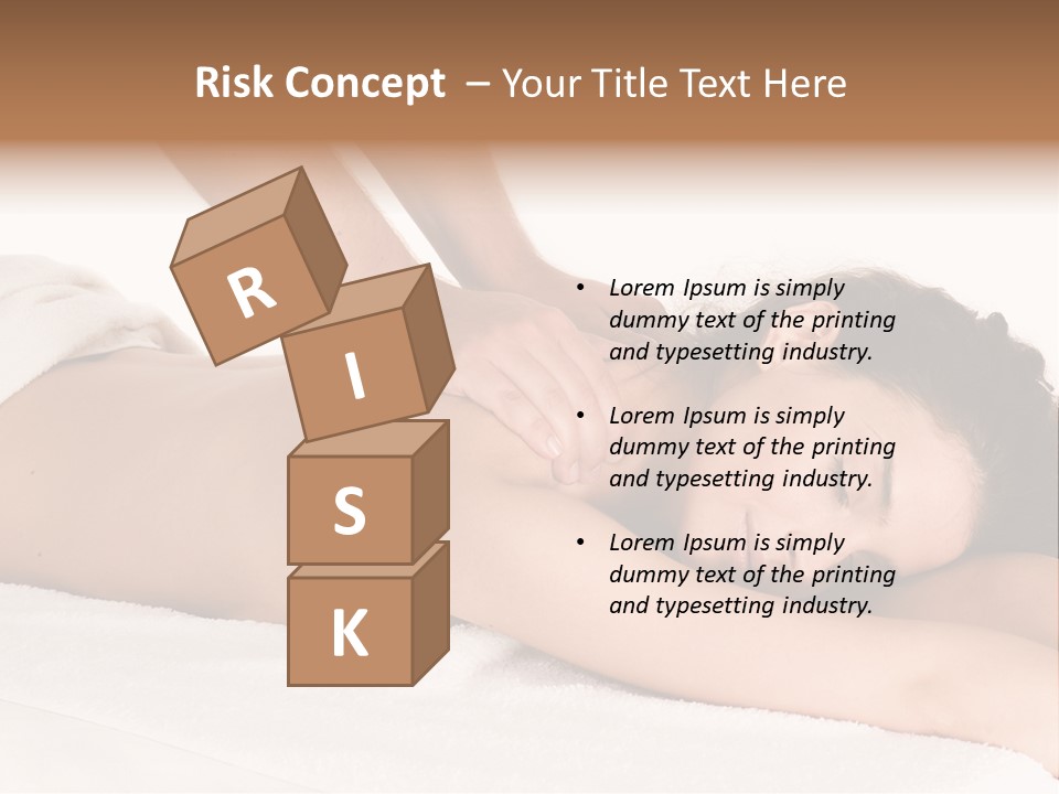 Beautiful Brunette Enjoying In Massage PowerPoint Template