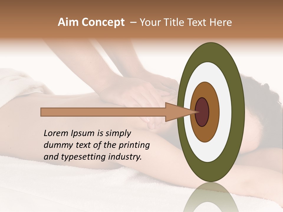 Beautiful Brunette Enjoying In Massage PowerPoint Template