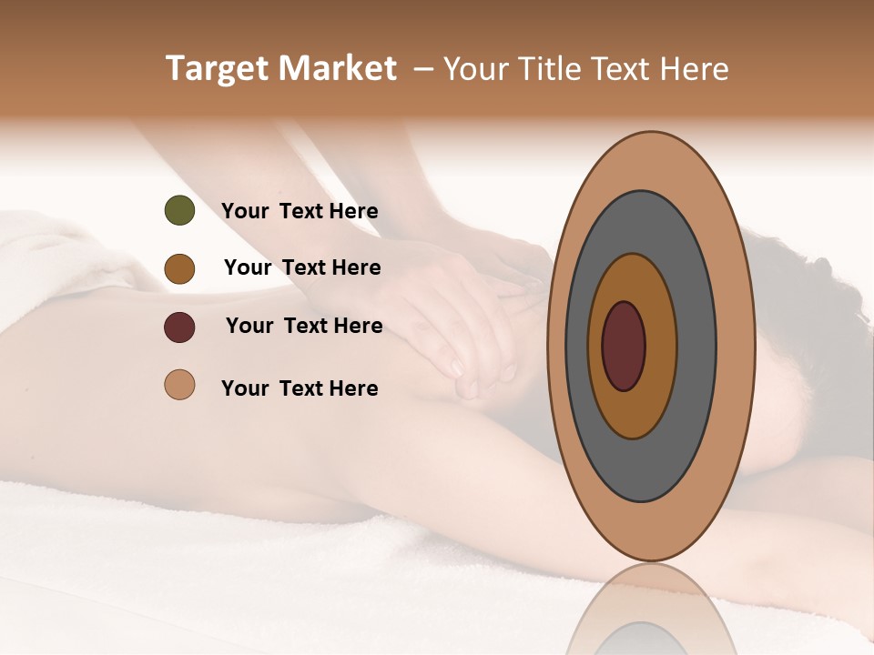 Beautiful Brunette Enjoying In Massage PowerPoint Template