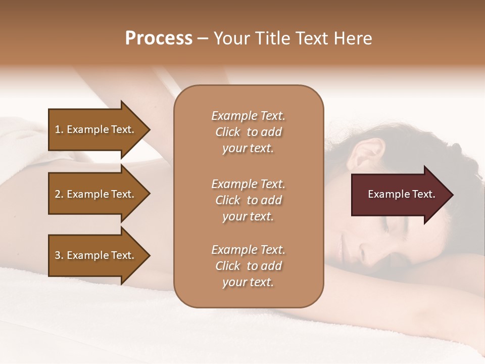 Beautiful Brunette Enjoying In Massage PowerPoint Template