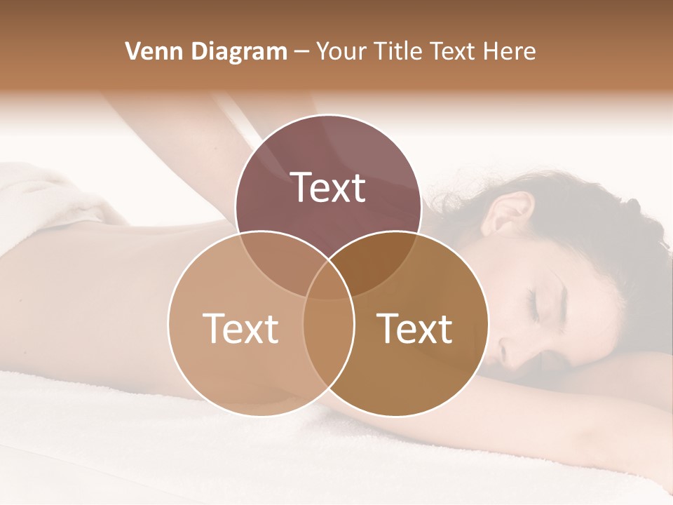 Beautiful Brunette Enjoying In Massage PowerPoint Template