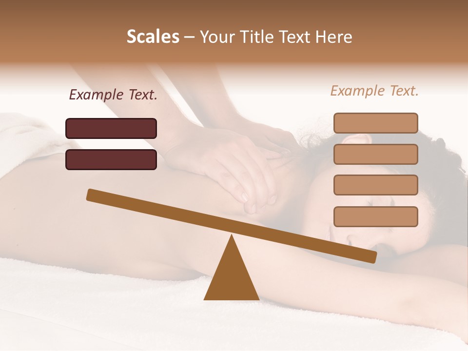 Beautiful Brunette Enjoying In Massage PowerPoint Template