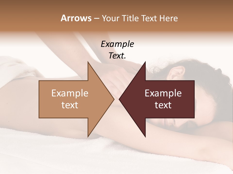 Beautiful Brunette Enjoying In Massage PowerPoint Template