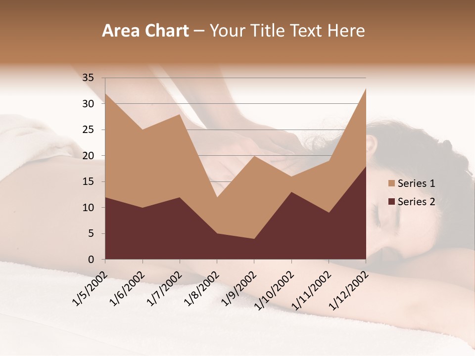 Beautiful Brunette Enjoying In Massage PowerPoint Template