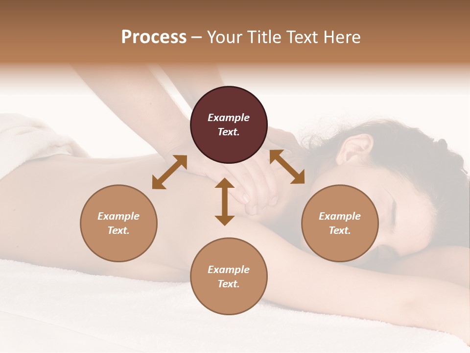 Beautiful Brunette Enjoying In Massage PowerPoint Template