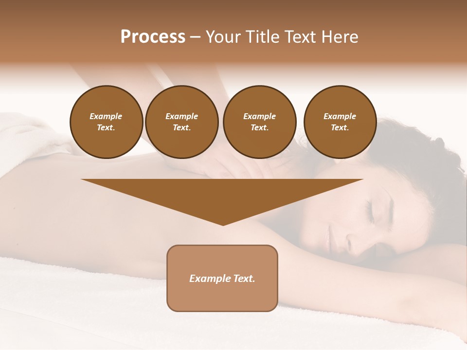 Beautiful Brunette Enjoying In Massage PowerPoint Template