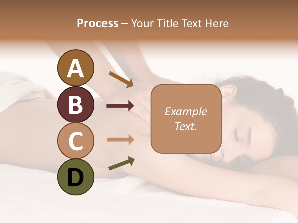 Beautiful Brunette Enjoying In Massage PowerPoint Template