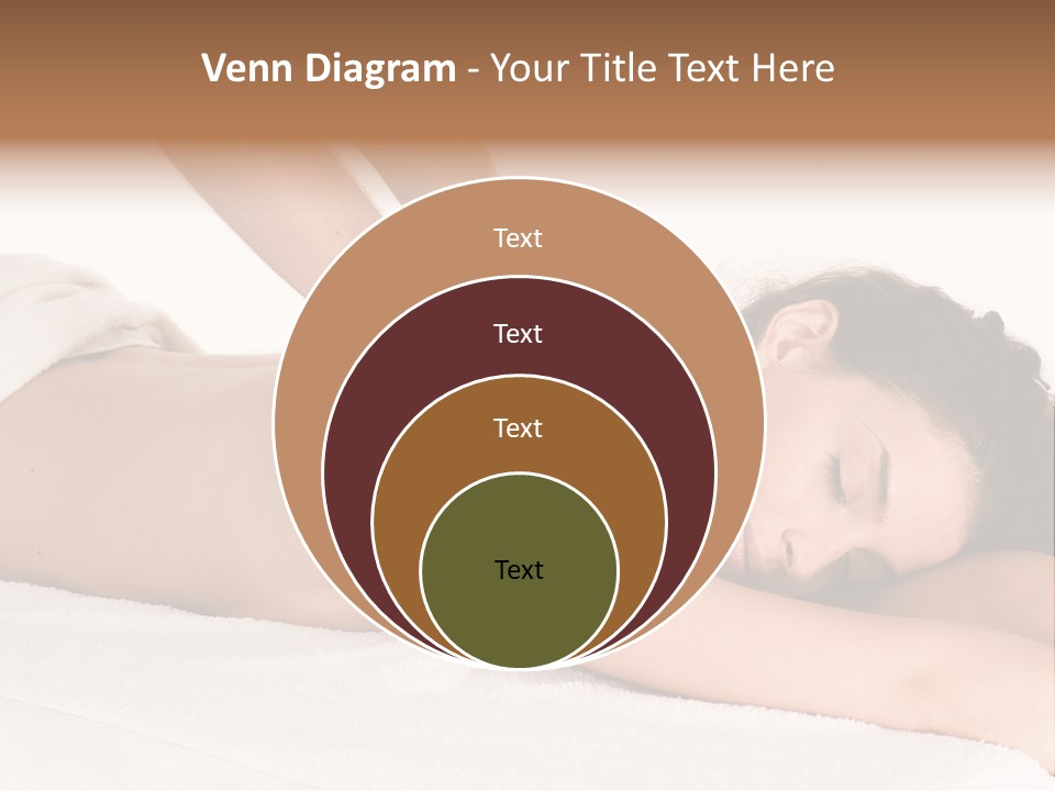 Beautiful Brunette Enjoying In Massage PowerPoint Template