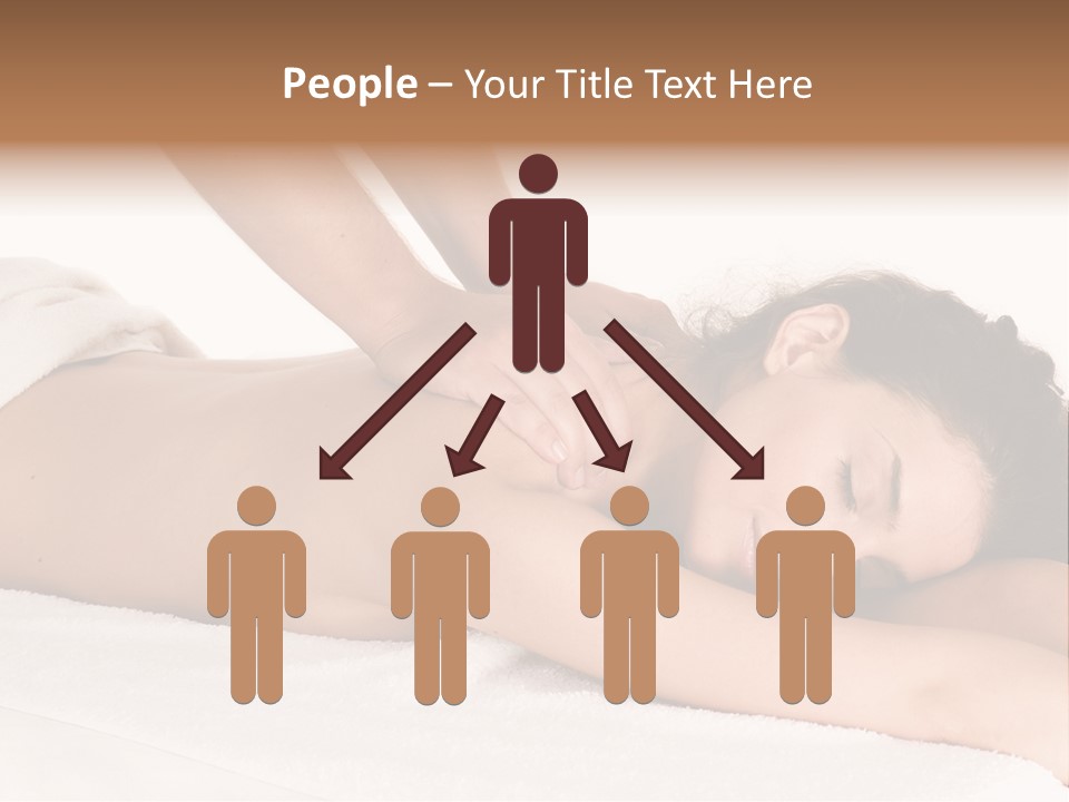 Beautiful Brunette Enjoying In Massage PowerPoint Template