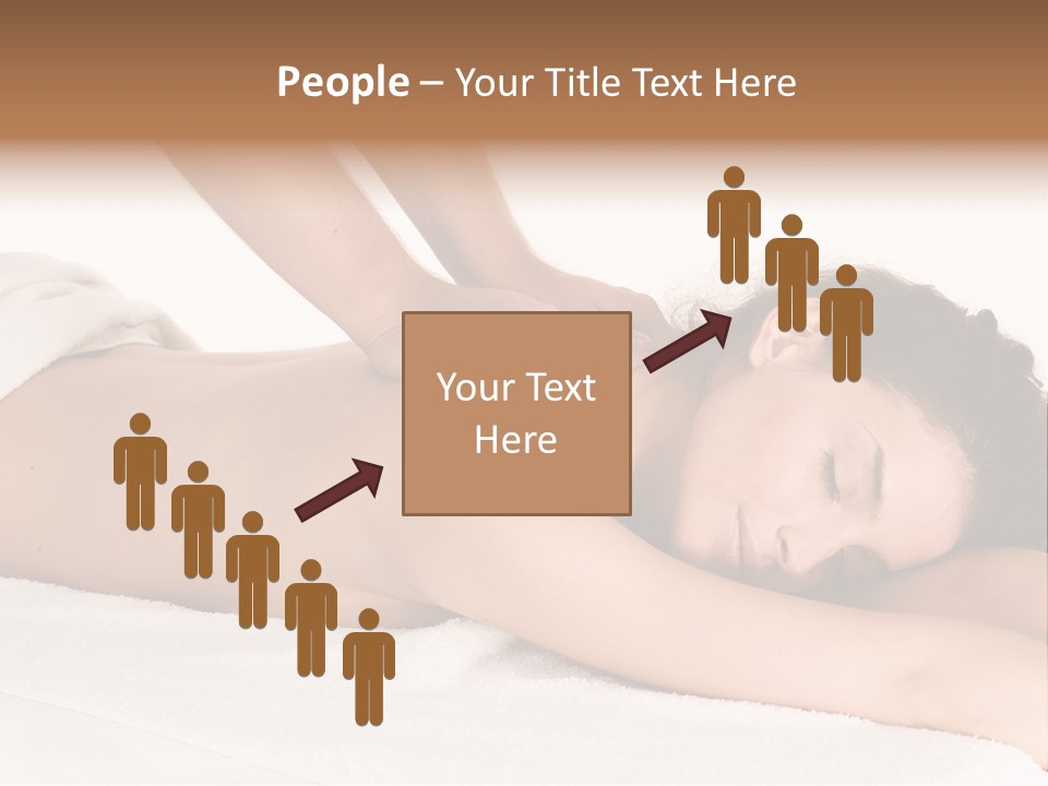 Beautiful Brunette Enjoying In Massage PowerPoint Template
