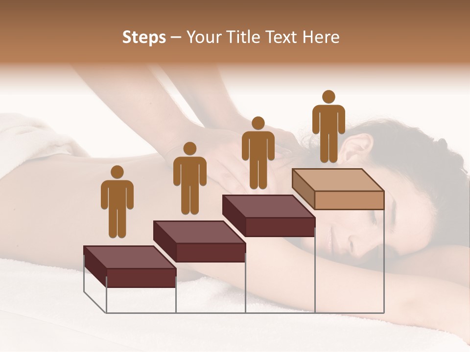 Beautiful Brunette Enjoying In Massage PowerPoint Template