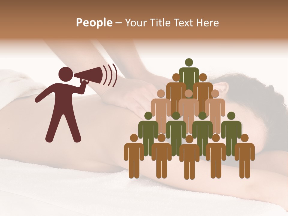 Beautiful Brunette Enjoying In Massage PowerPoint Template