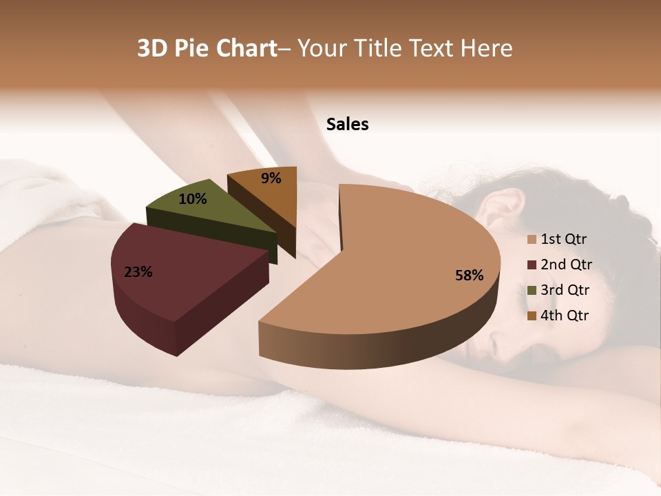 Beautiful Brunette Enjoying In Massage PowerPoint Template