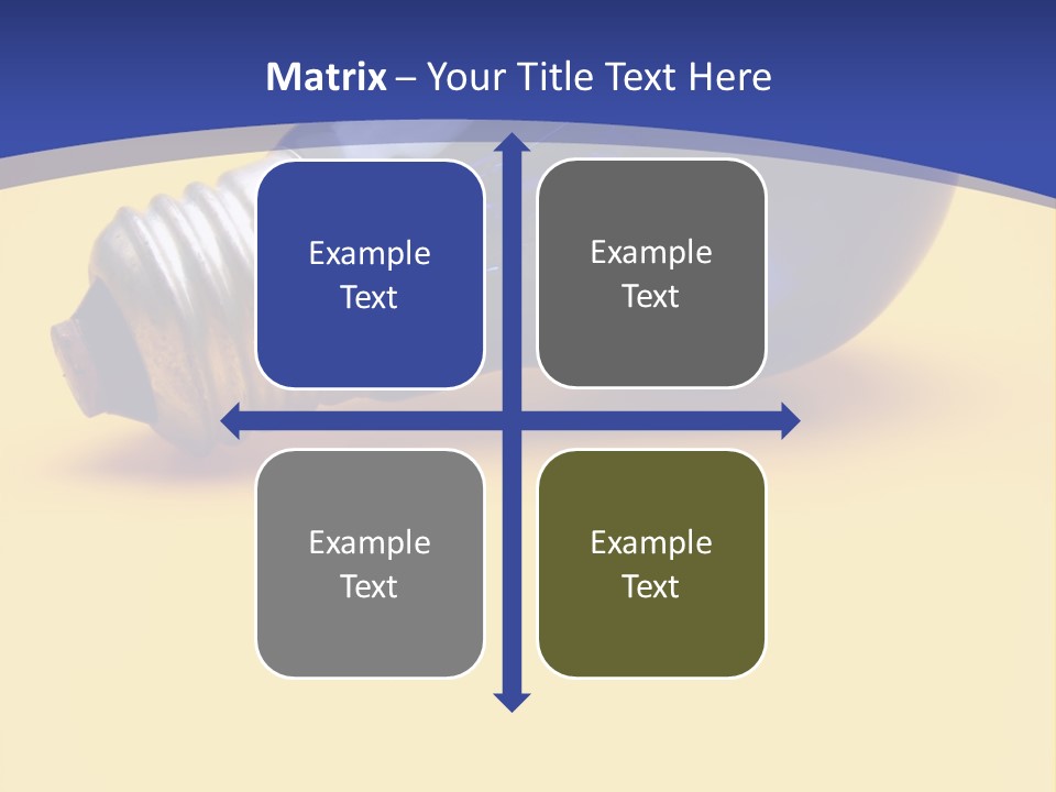 Dark Blue Electric Lamp On Yellow Background PowerPoint Template