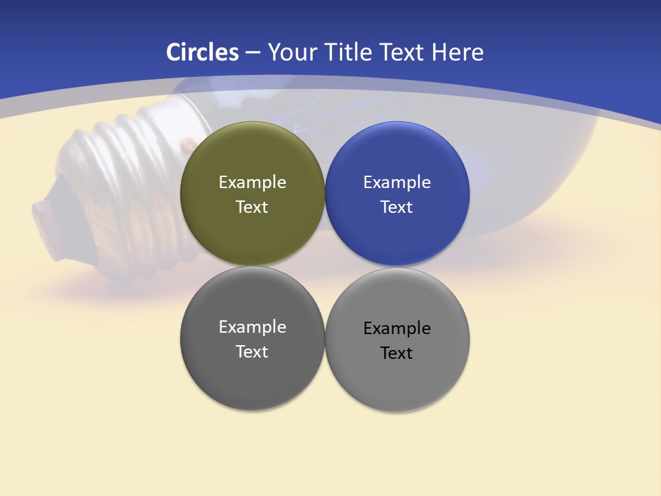 Dark Blue Electric Lamp On Yellow Background PowerPoint Template