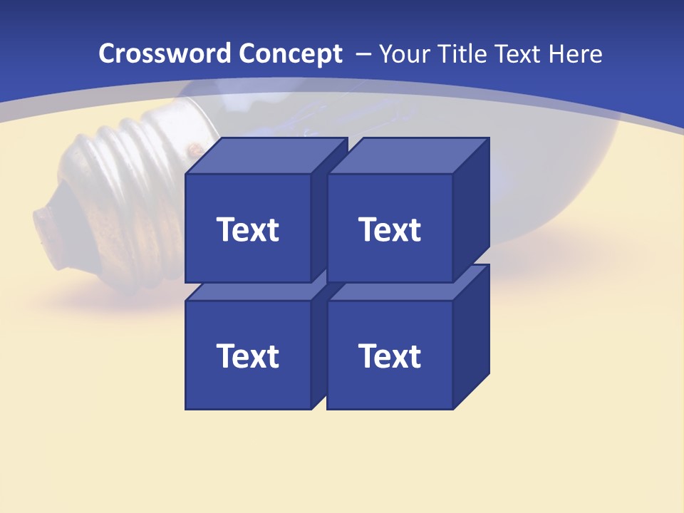 Dark Blue Electric Lamp On Yellow Background PowerPoint Template