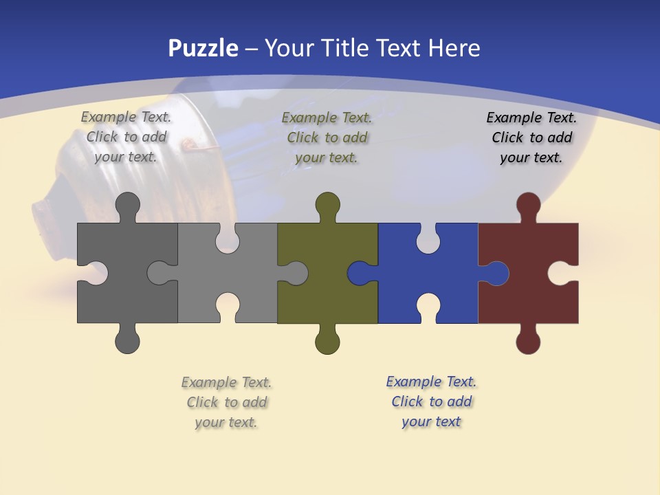 Dark Blue Electric Lamp On Yellow Background PowerPoint Template