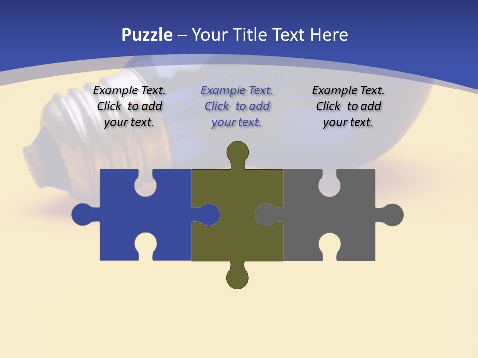 Dark Blue Electric Lamp On Yellow Background PowerPoint Template