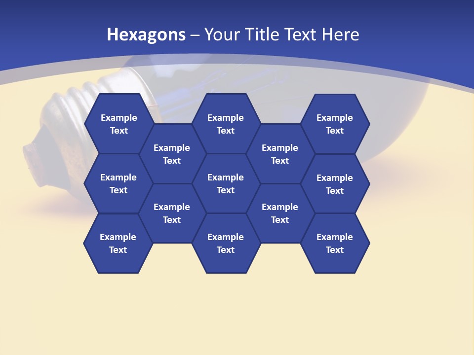 Dark Blue Electric Lamp On Yellow Background PowerPoint Template