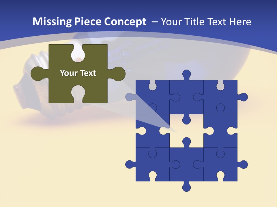 Dark Blue Electric Lamp On Yellow Background PowerPoint Template