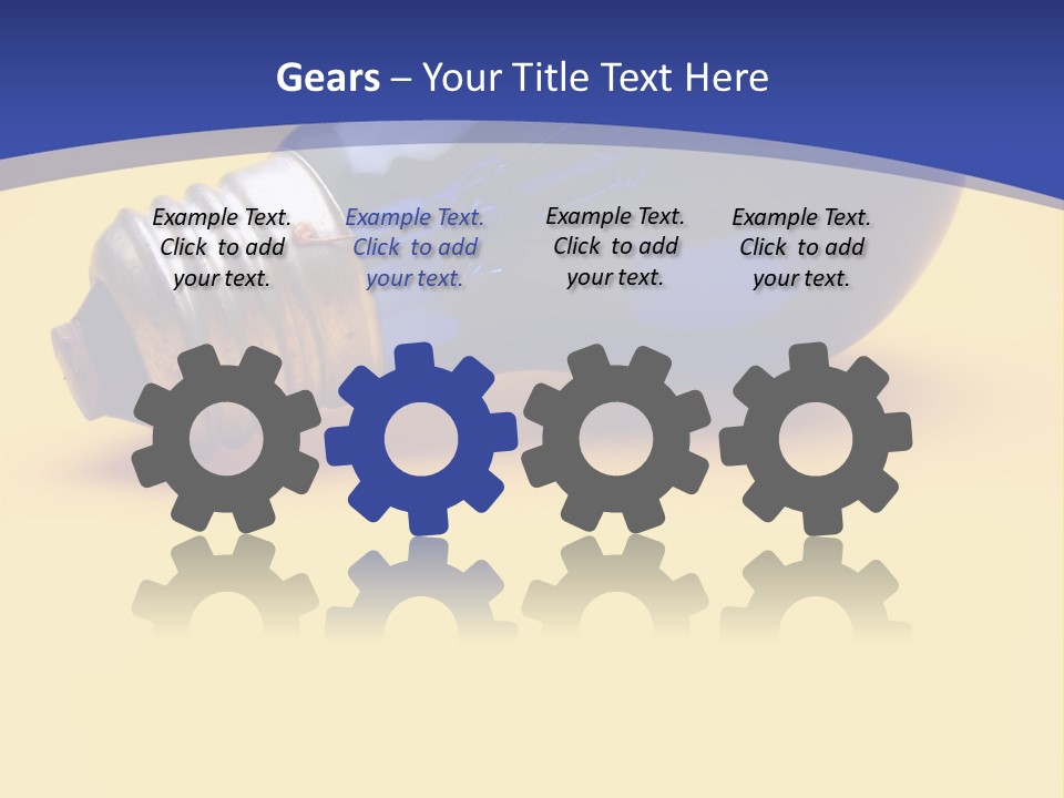 Dark Blue Electric Lamp On Yellow Background PowerPoint Template