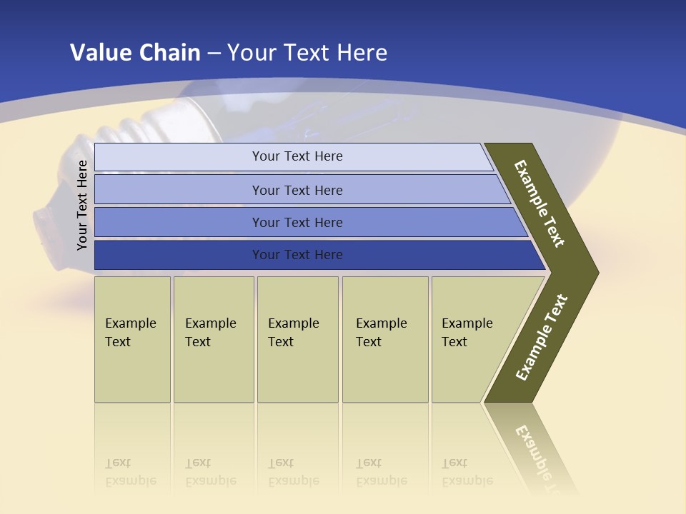 Dark Blue Electric Lamp On Yellow Background PowerPoint Template