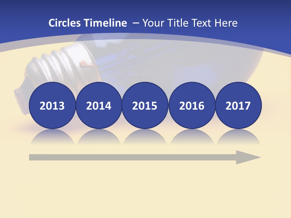 Dark Blue Electric Lamp On Yellow Background PowerPoint Template