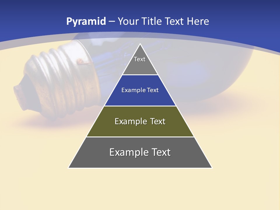 Dark Blue Electric Lamp On Yellow Background PowerPoint Template